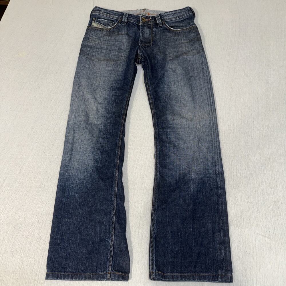 Diesel Yarik Mens Light Wash Straight Leg Zipper Pockets Jeans 31x34 Blue 0087J